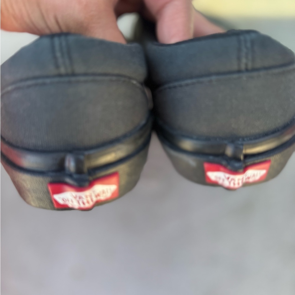 Vans Black Canvas Slip-Ons - Picture 4 of 7